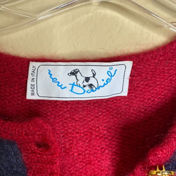 vintage new daniel mohair italian cardigan sweater - Picture 2 of 5